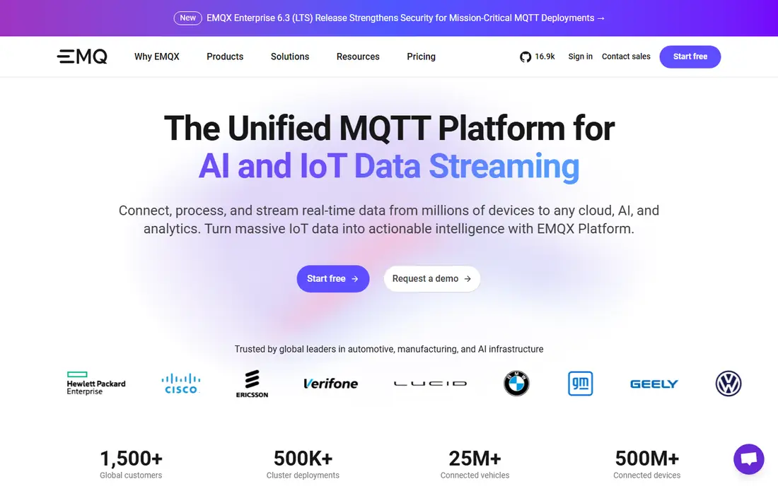 EMQX homepage