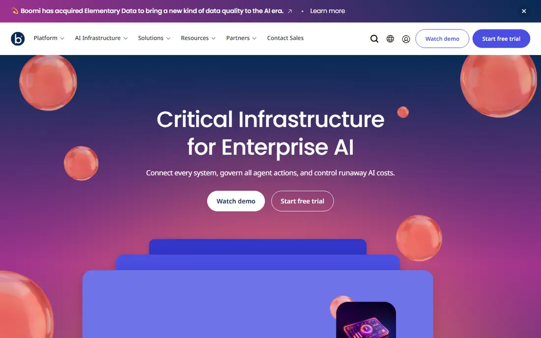 Boomi homepage