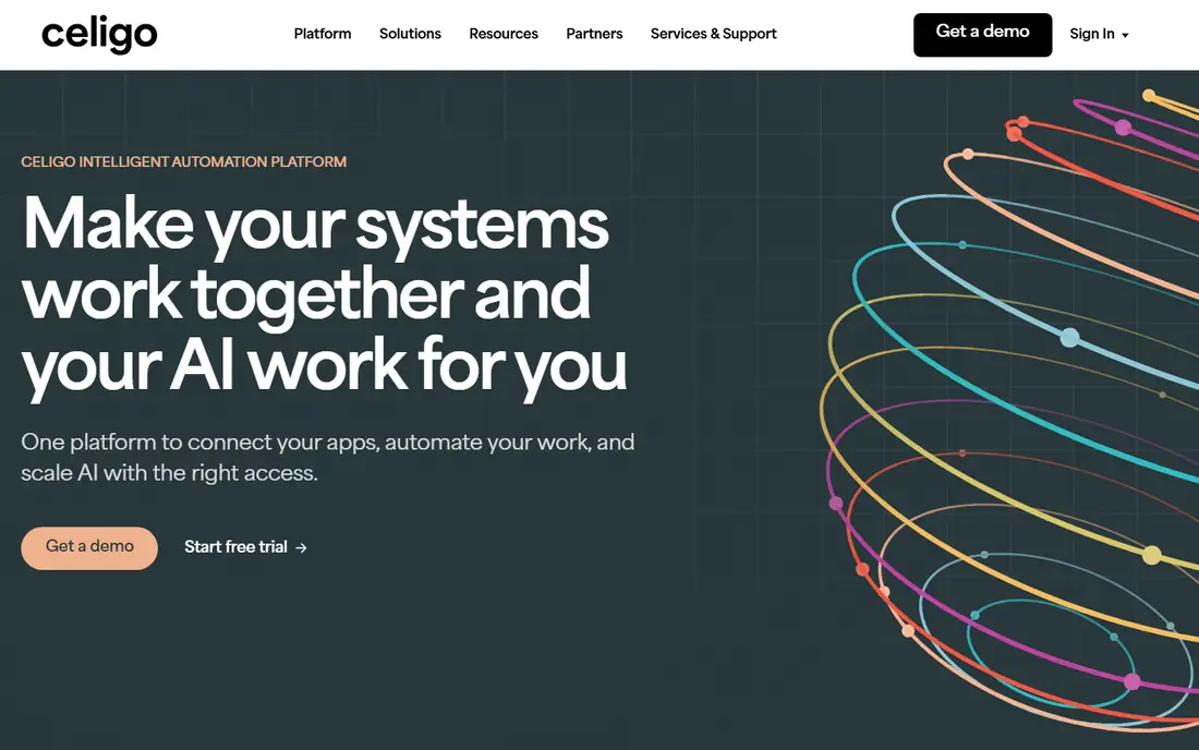 Celigo homepage