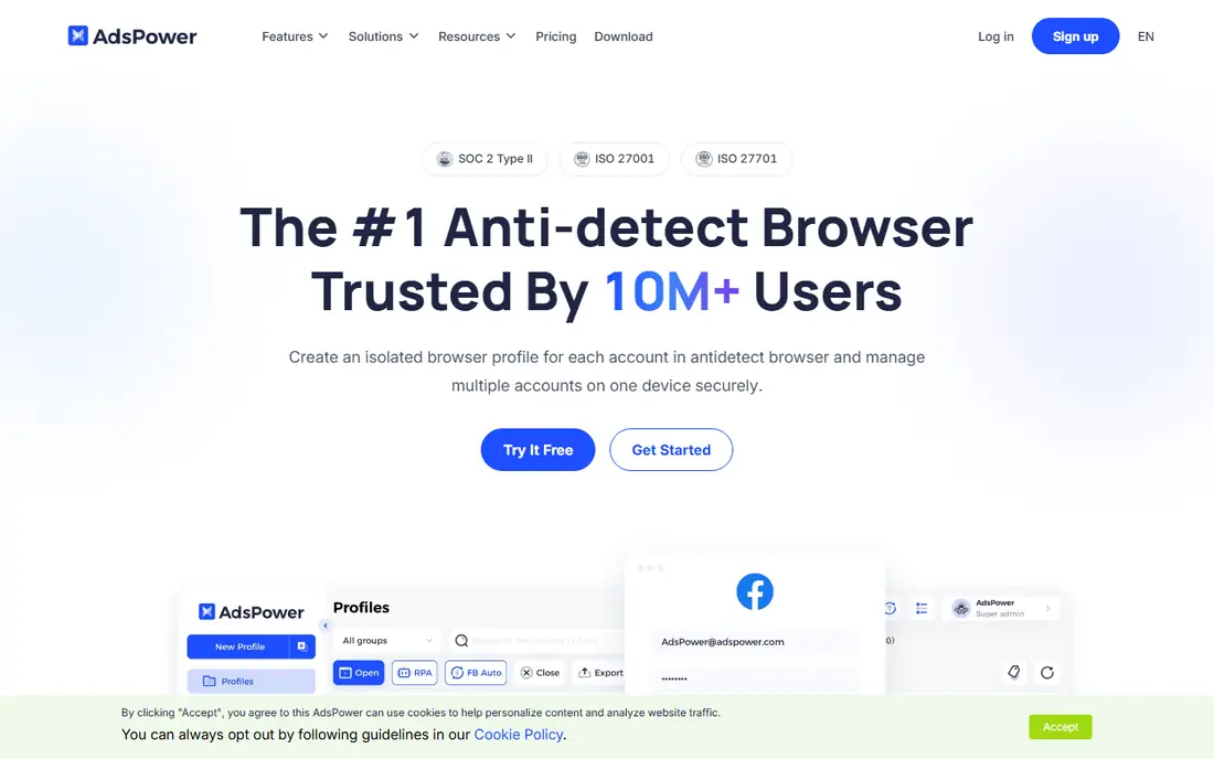 AdsPower homepage