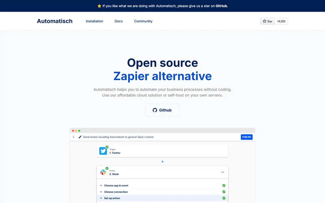 Automatisch homepage