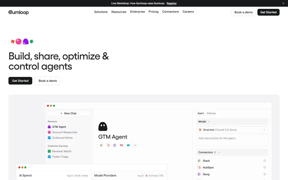 Gumloop homepage