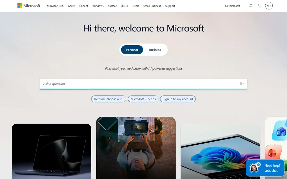 Microsoft Power Automate homepage