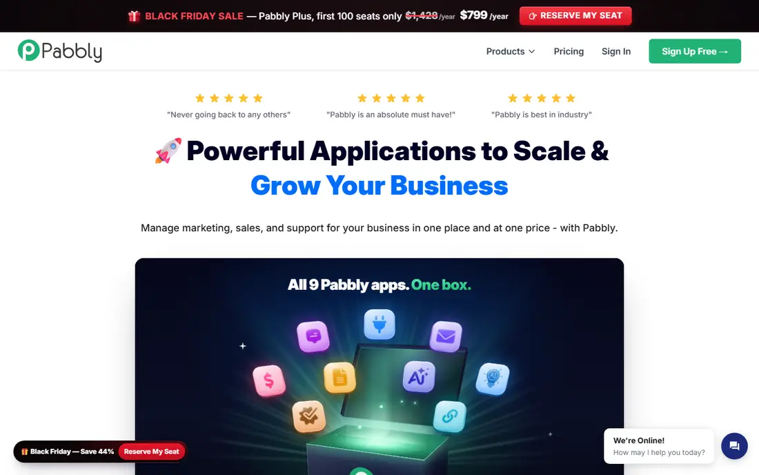 Pabbly Connect homepage