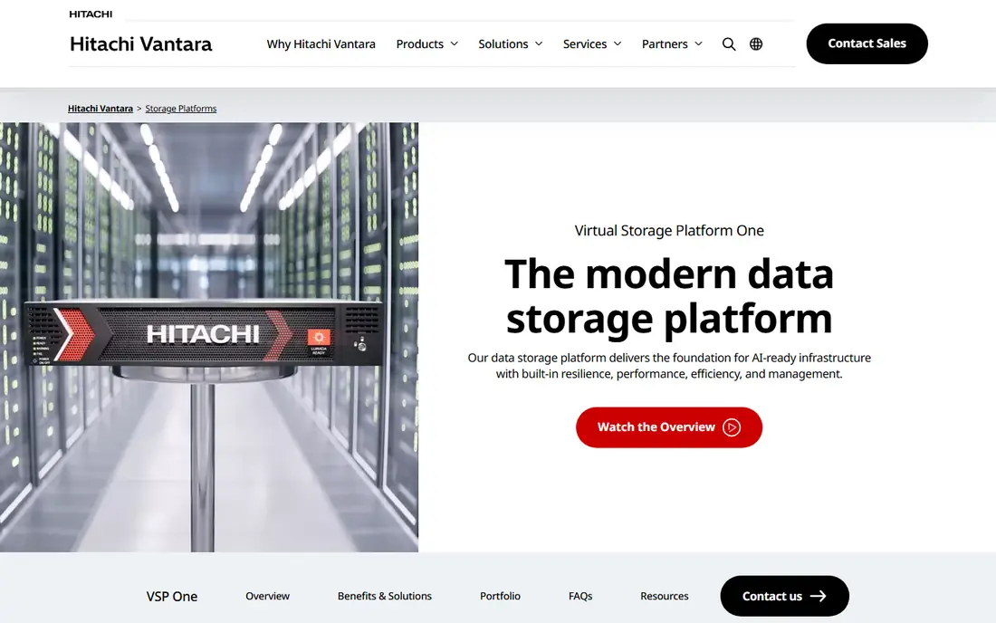 Hitachi VSP One homepage