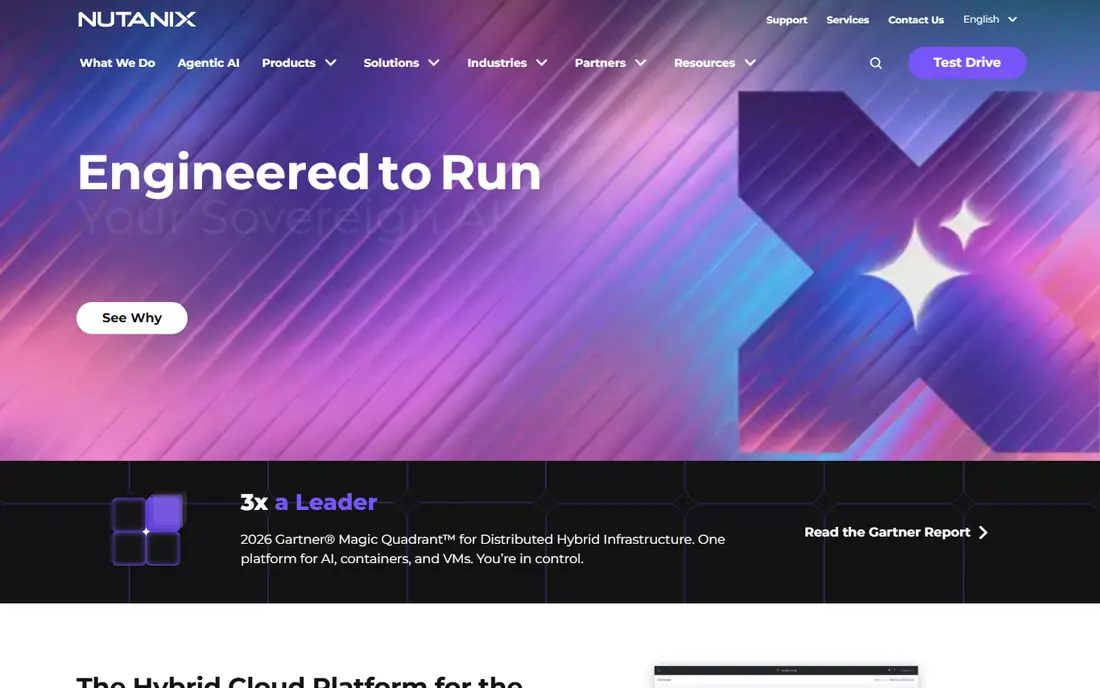 Nutanix homepage