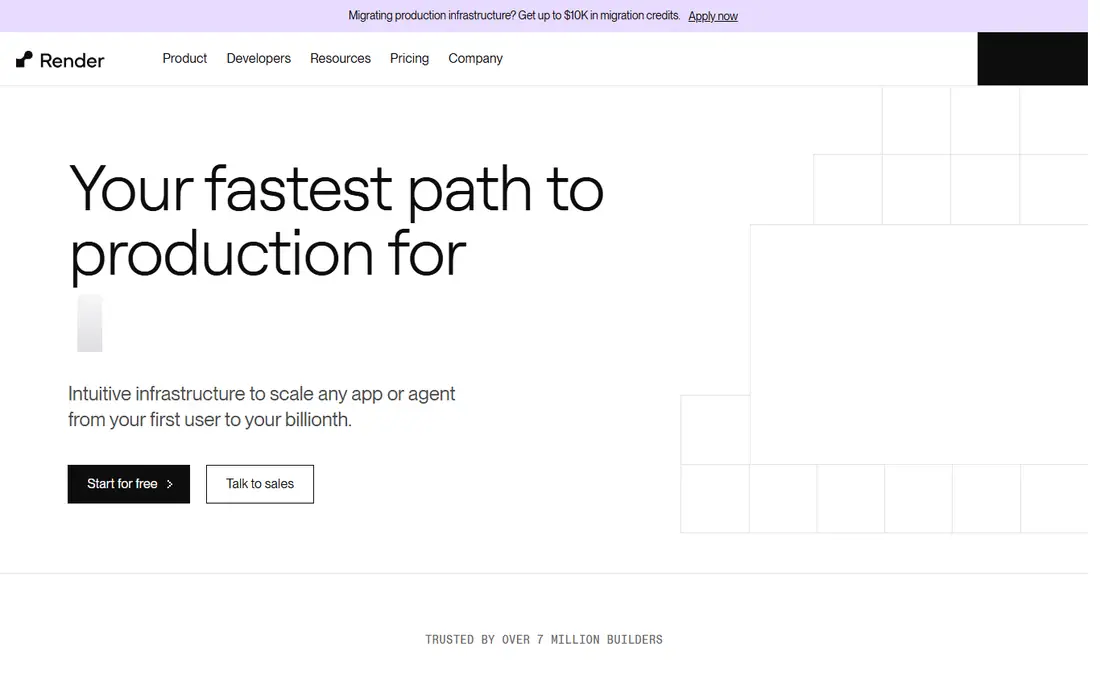 Render homepage
