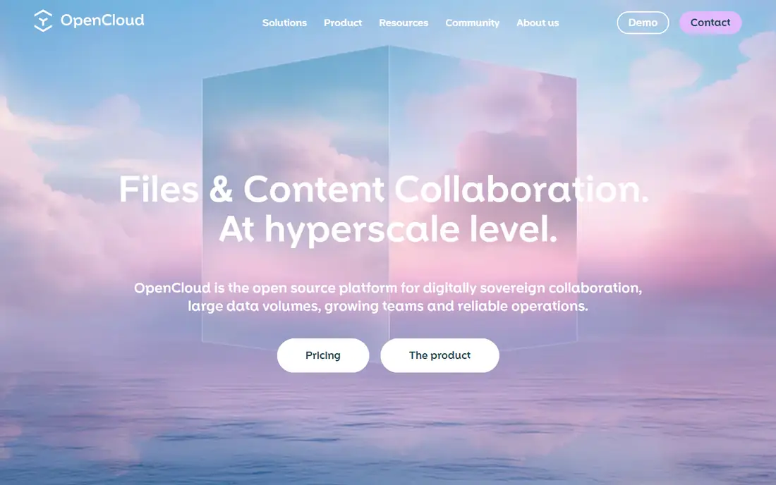 OpenCloud homepage