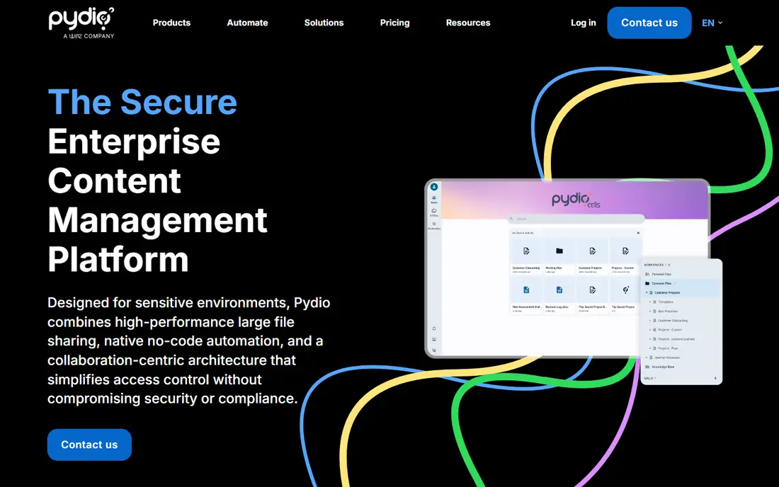 Pydio Cells homepage