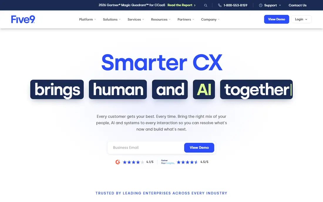 Five9 homepage