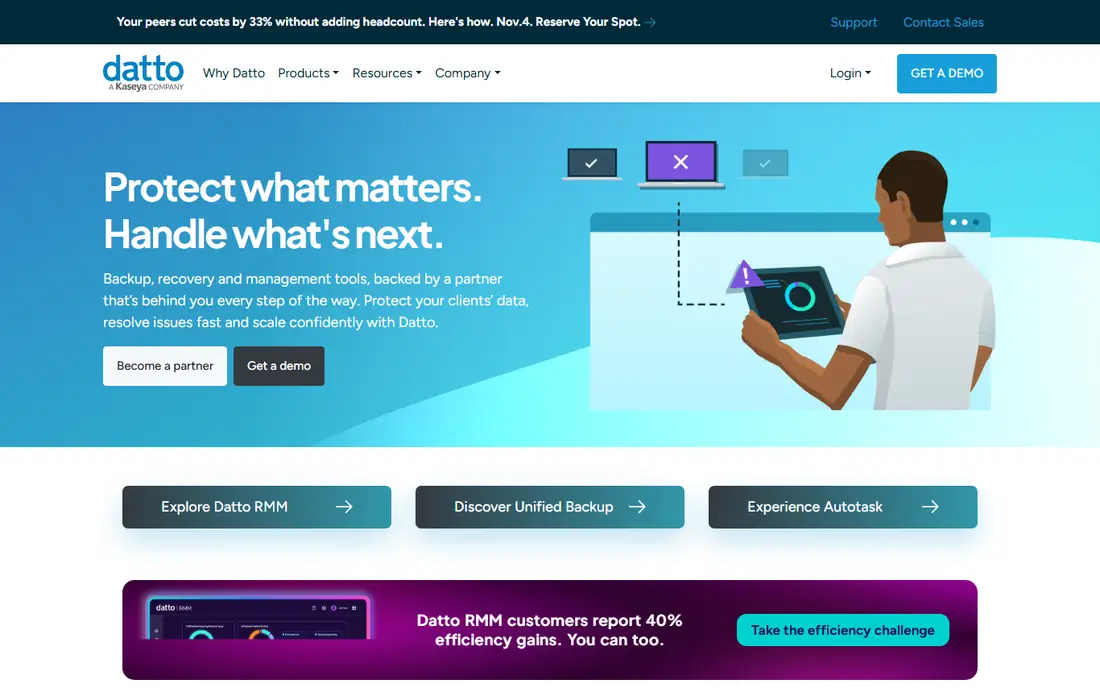 Datto RMM homepage