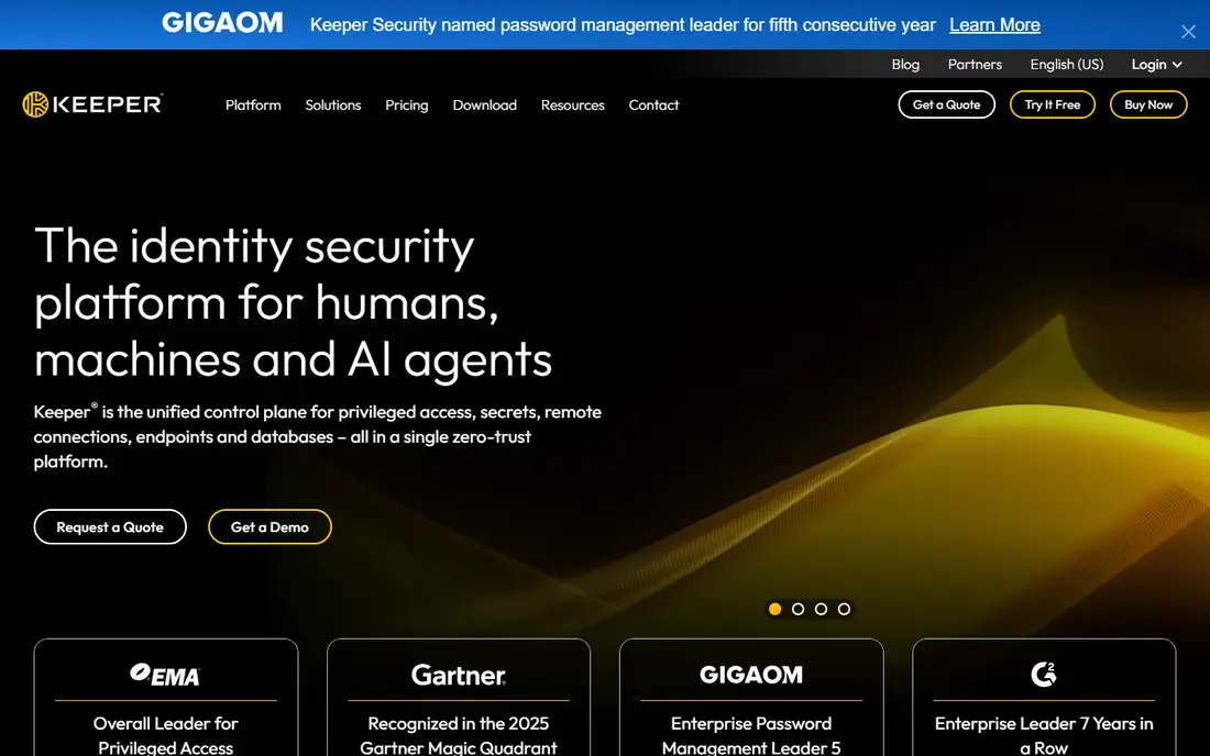 Keeper homepage