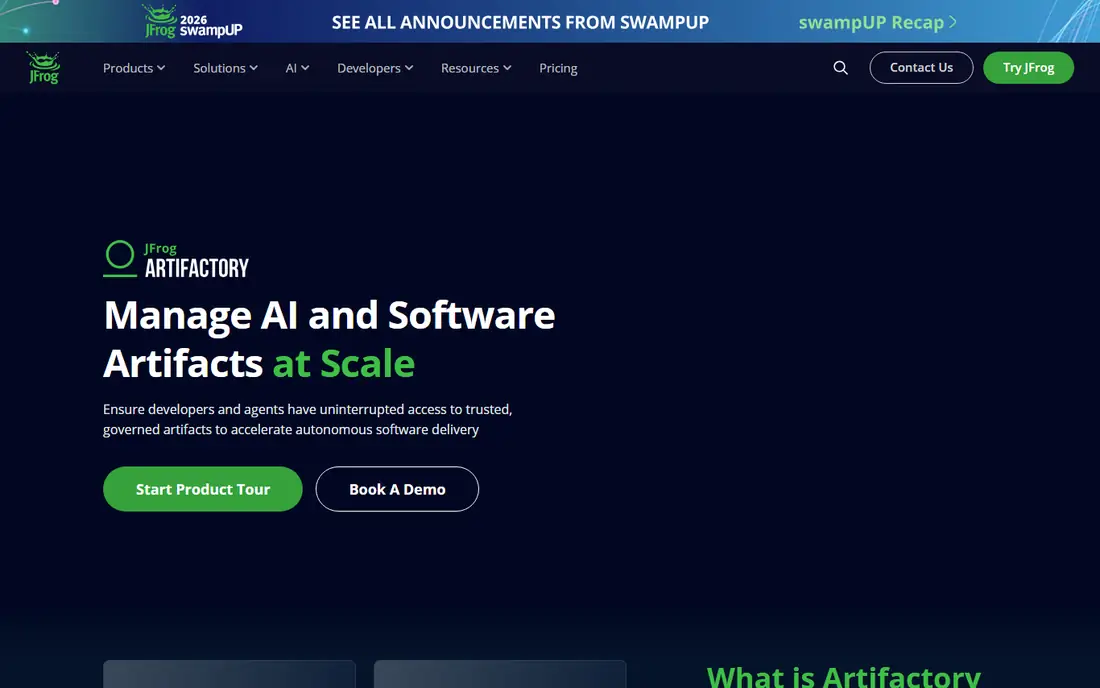 JFrog Artifactory homepage