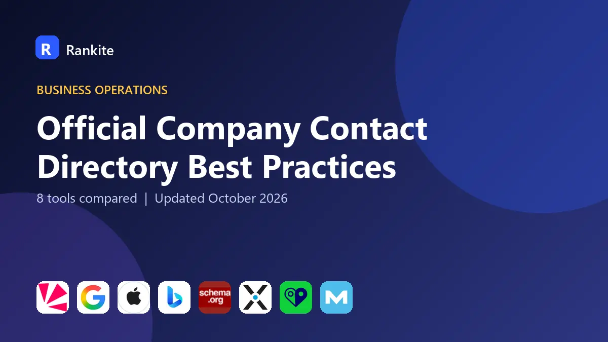 Official Company Contact Directory Best Practices in 2026: 8 Tools Compared