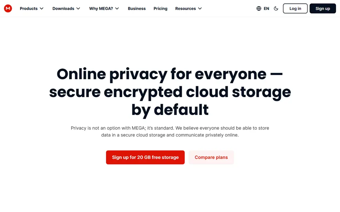 MEGA homepage