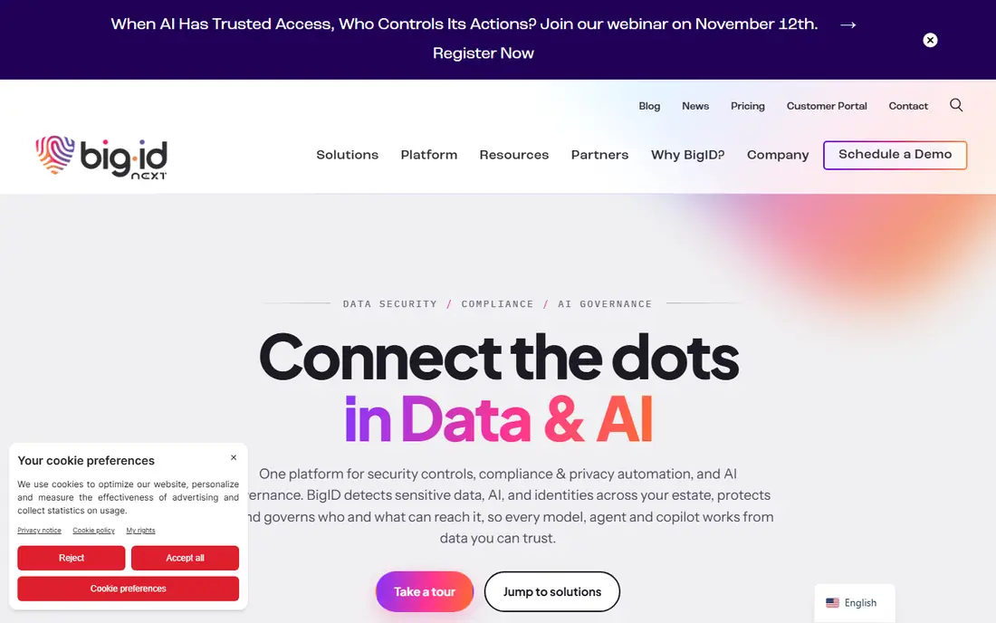 BigID homepage