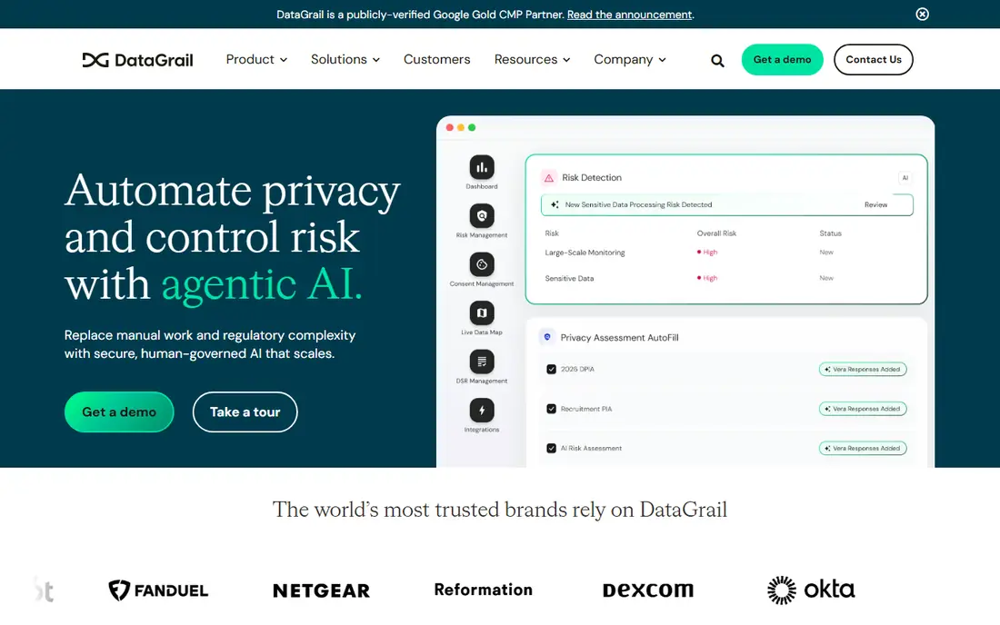 DataGrail homepage