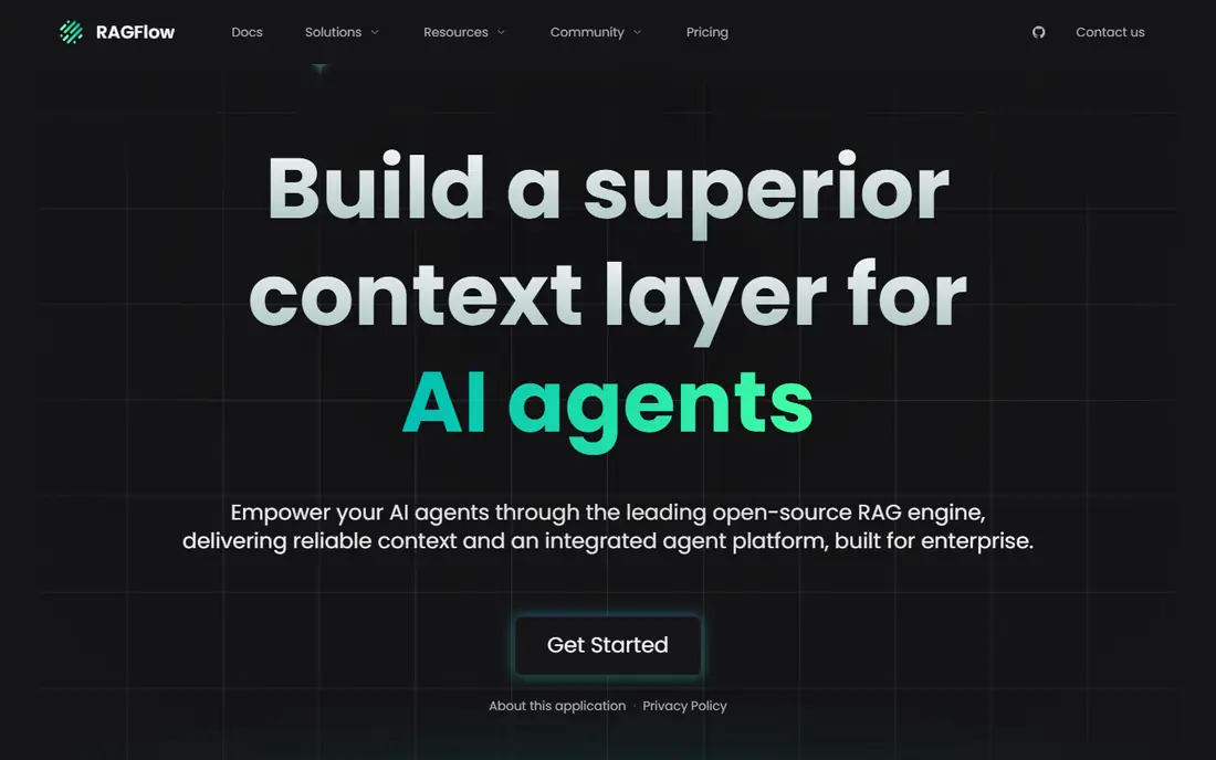 RAGFlow homepage