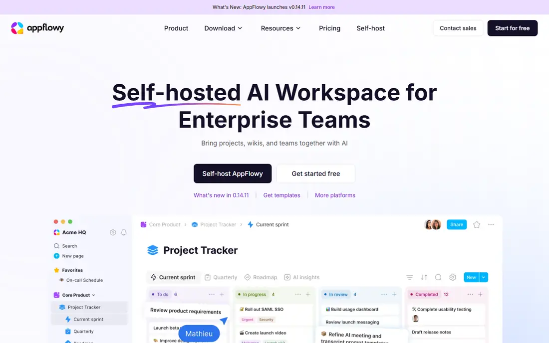 AppFlowy homepage