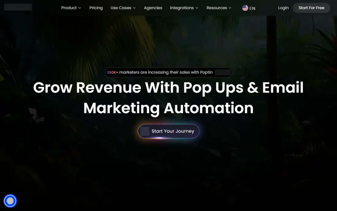 Poptin homepage