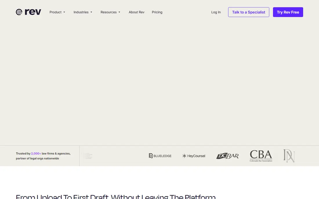 Rev homepage