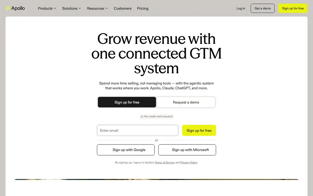 Apollo homepage