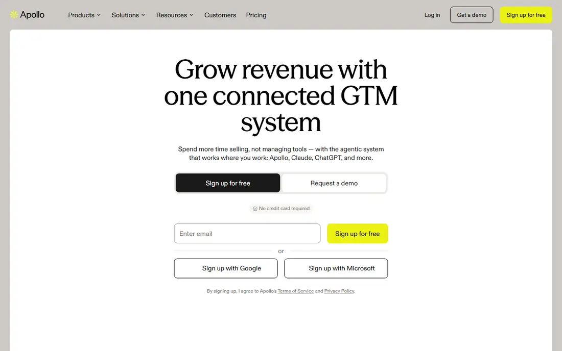Apollo homepage