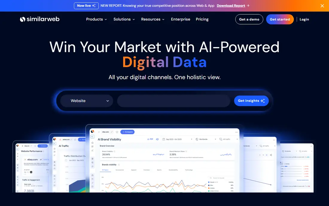 Similarweb homepage