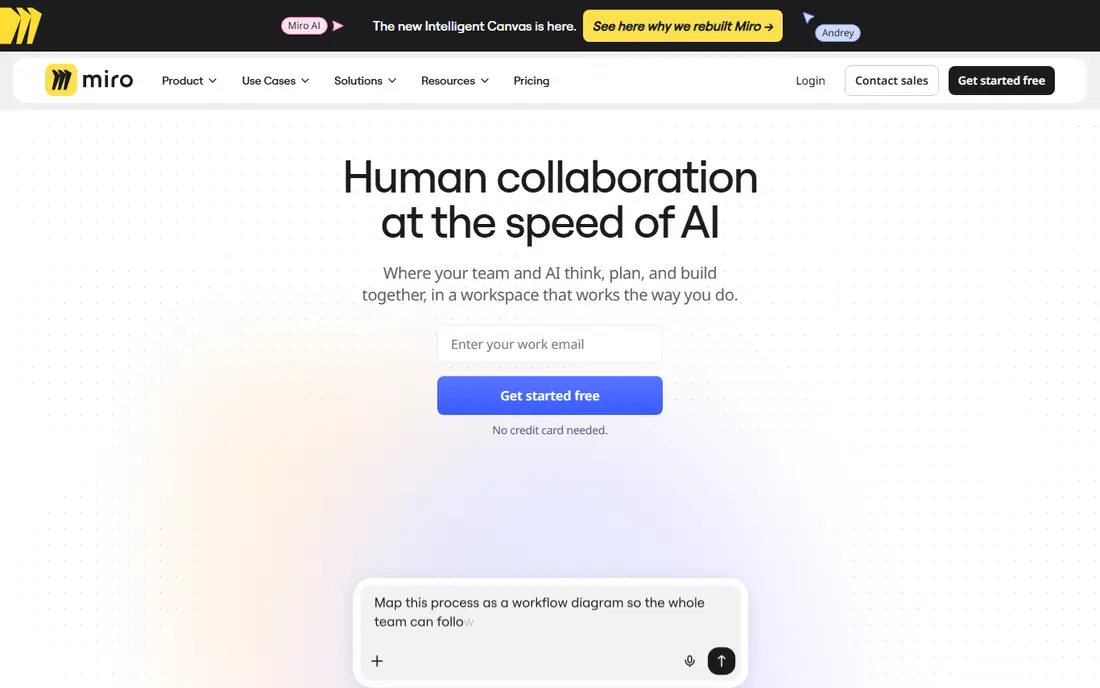 Miro homepage
