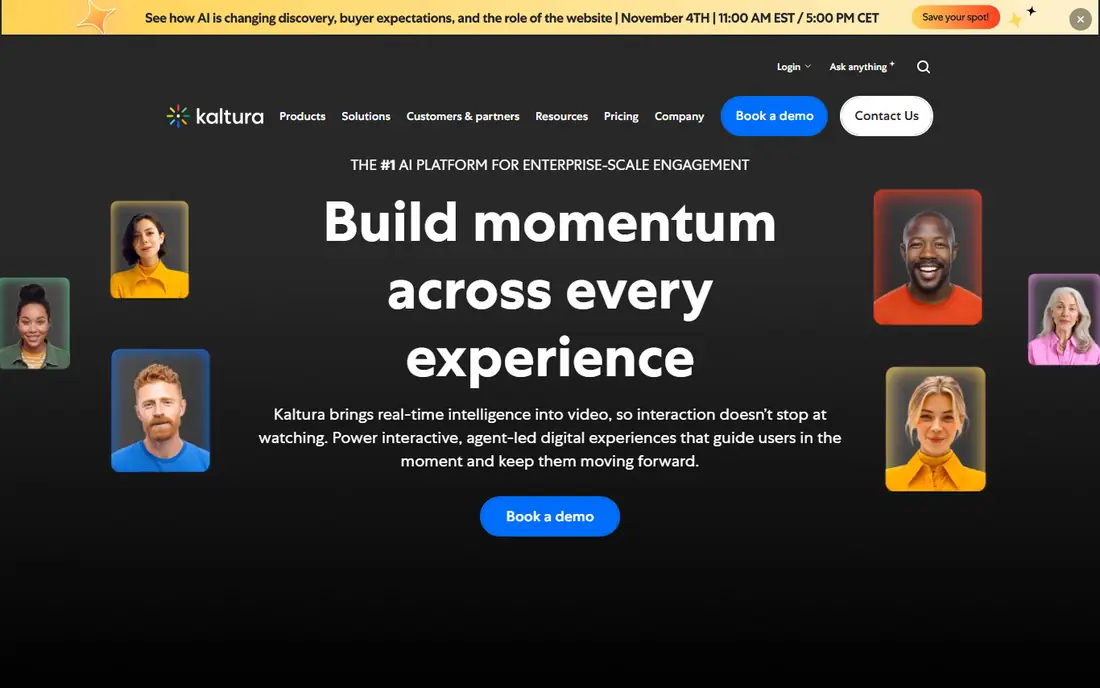 Kaltura homepage