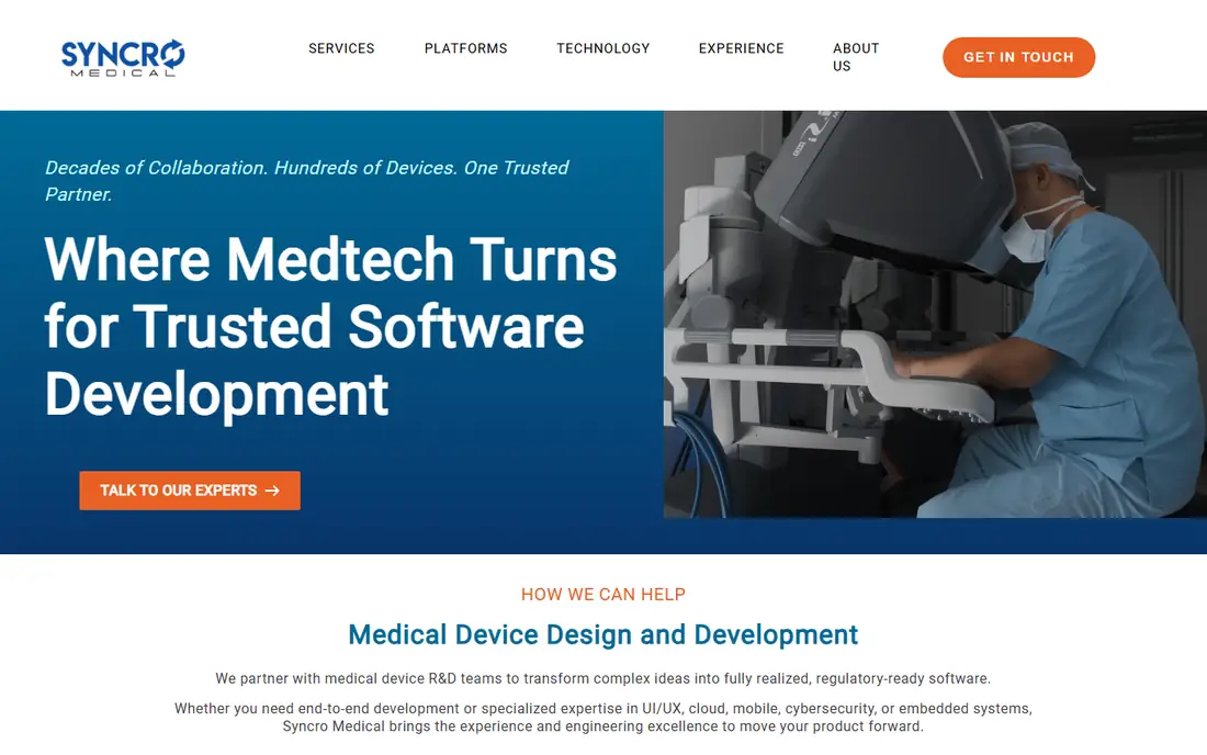Syncro homepage