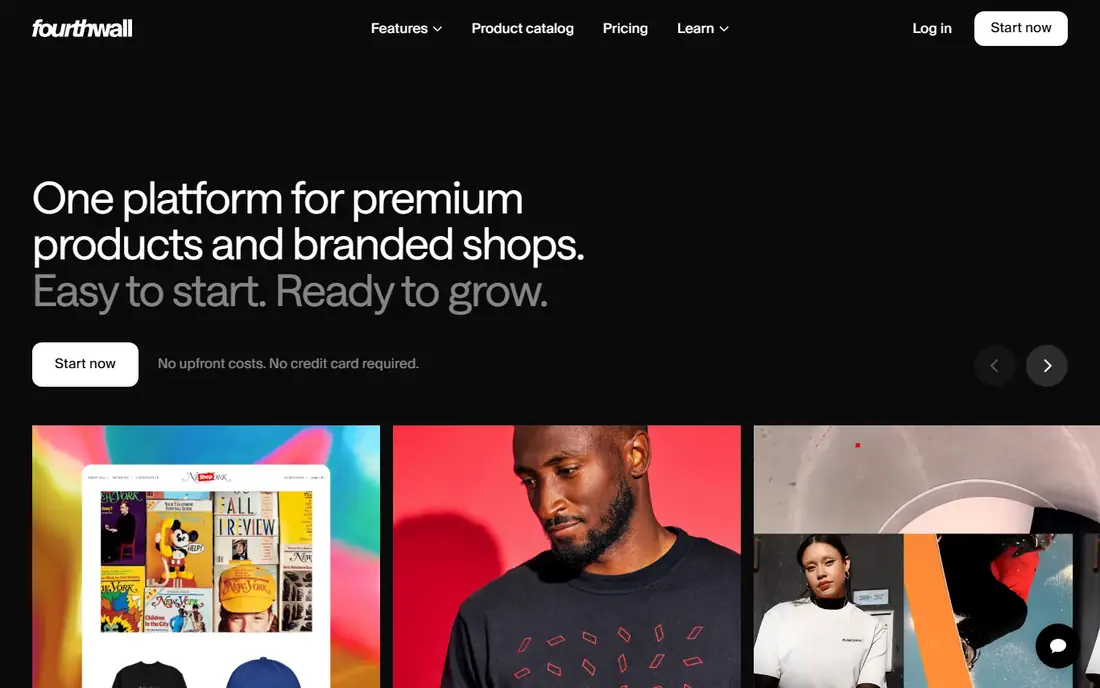 Fourthwall homepage