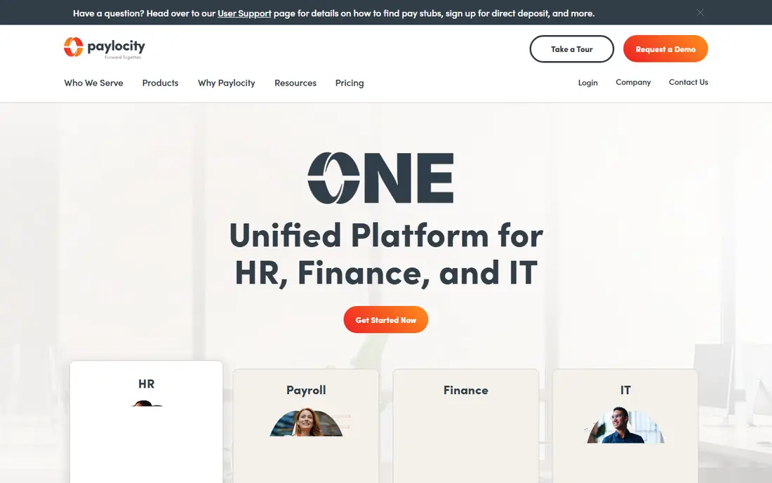 Paylocity homepage