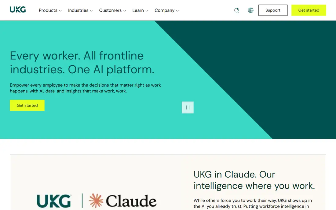 UKG Pro homepage