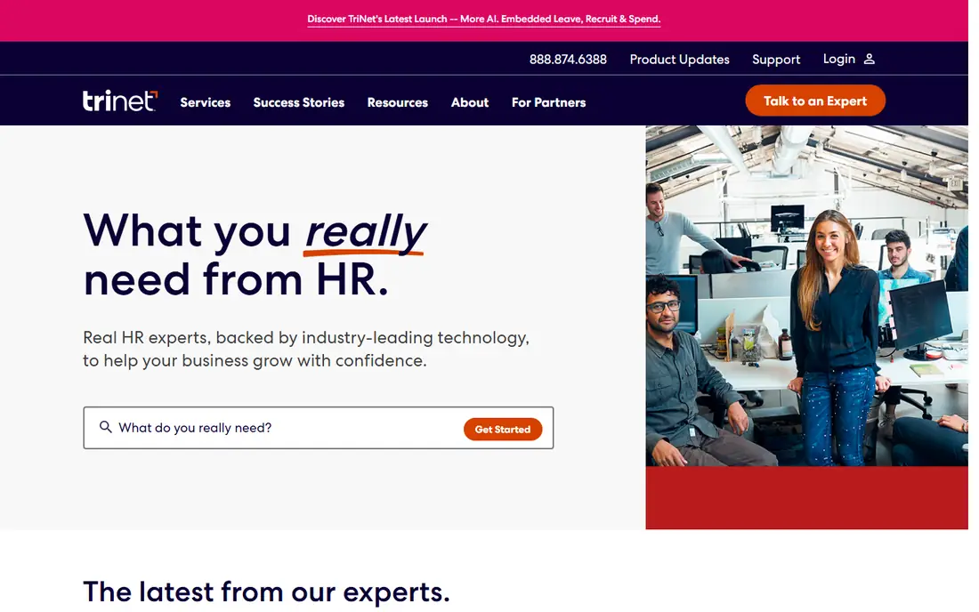 TriNet homepage