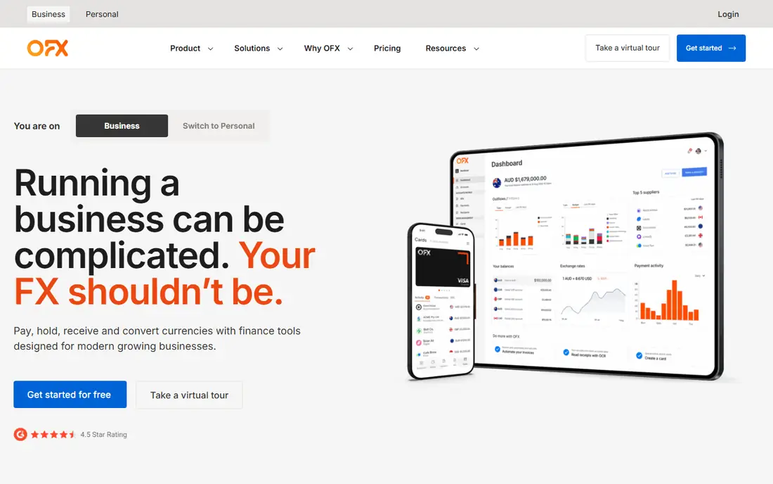 OFX homepage