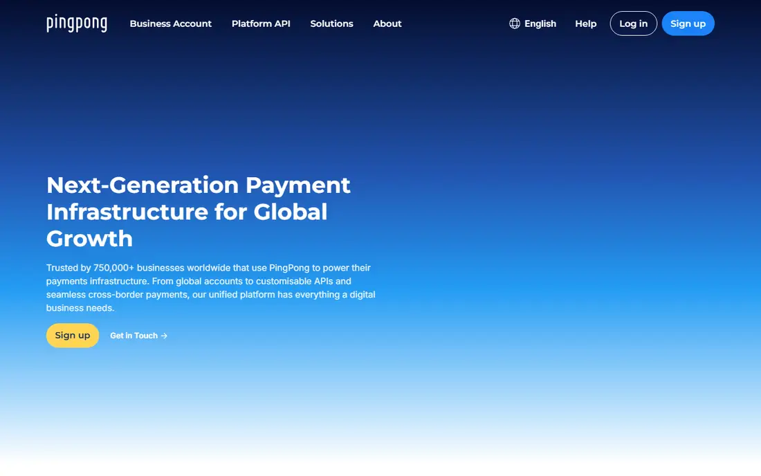 PingPong homepage