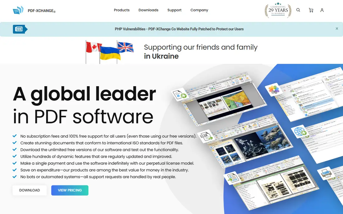 PDF-XChange Editor homepage