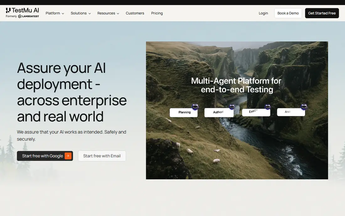 LambdaTest (now TestMu AI) homepage