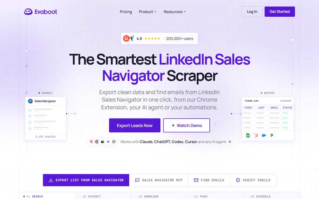 Evaboot homepage