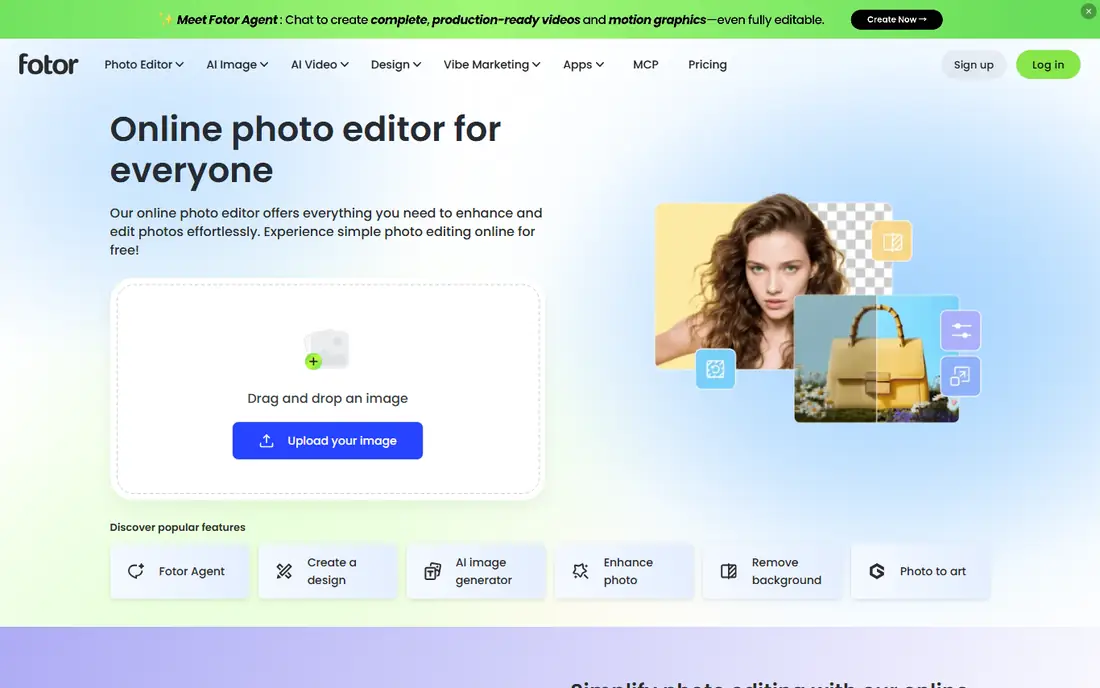Fotor homepage