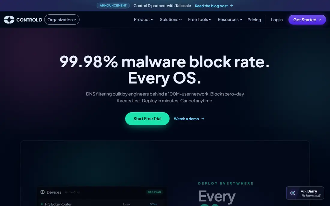 Control D homepage