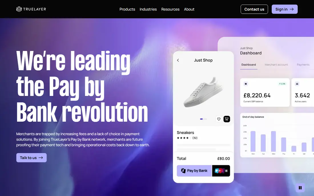 TrueLayer homepage