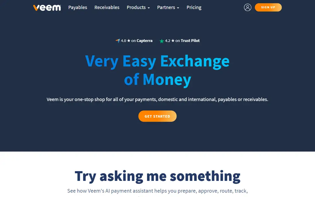 Veem homepage