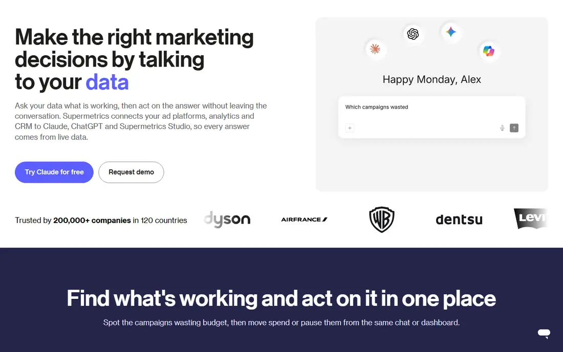 Supermetrics homepage