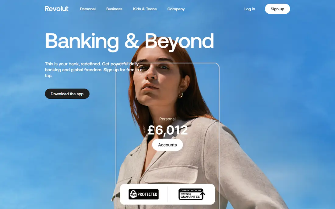 Revolut homepage