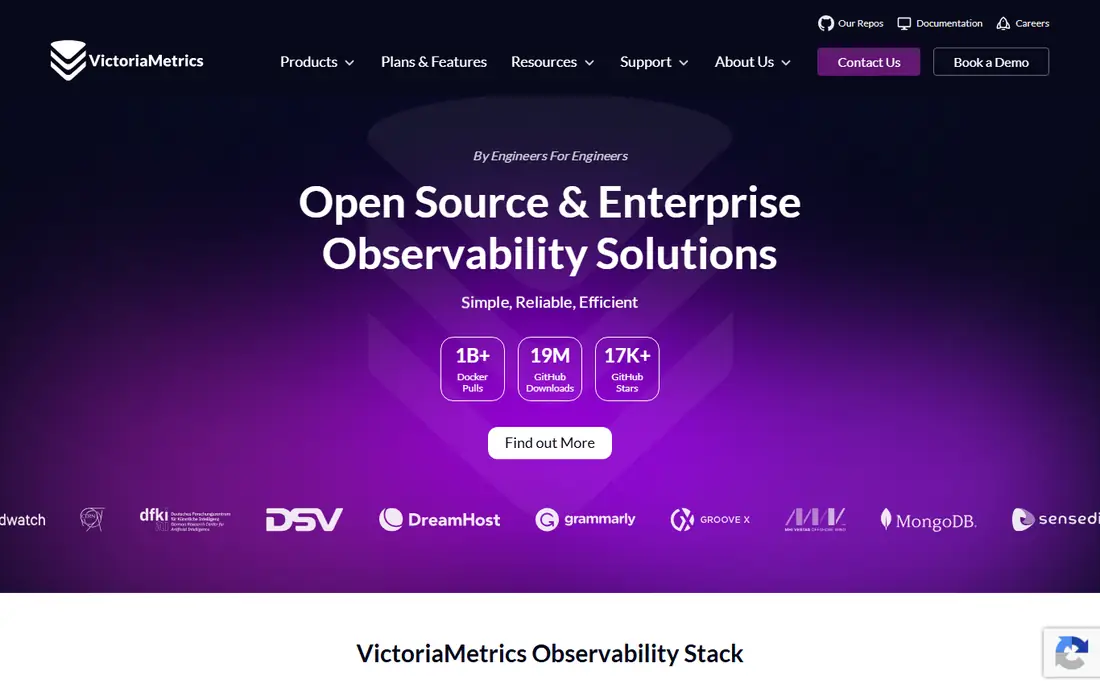 VictoriaMetrics homepage