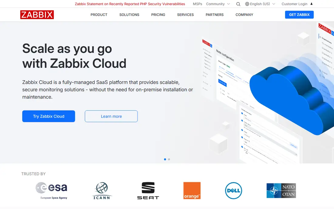 Zabbix homepage