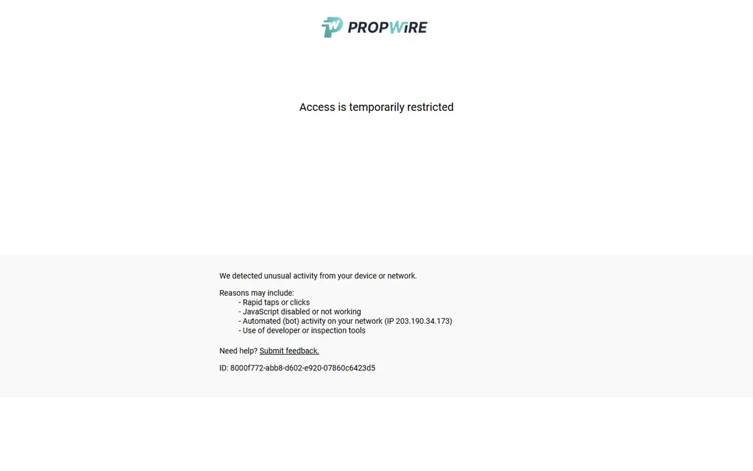 Propwire homepage