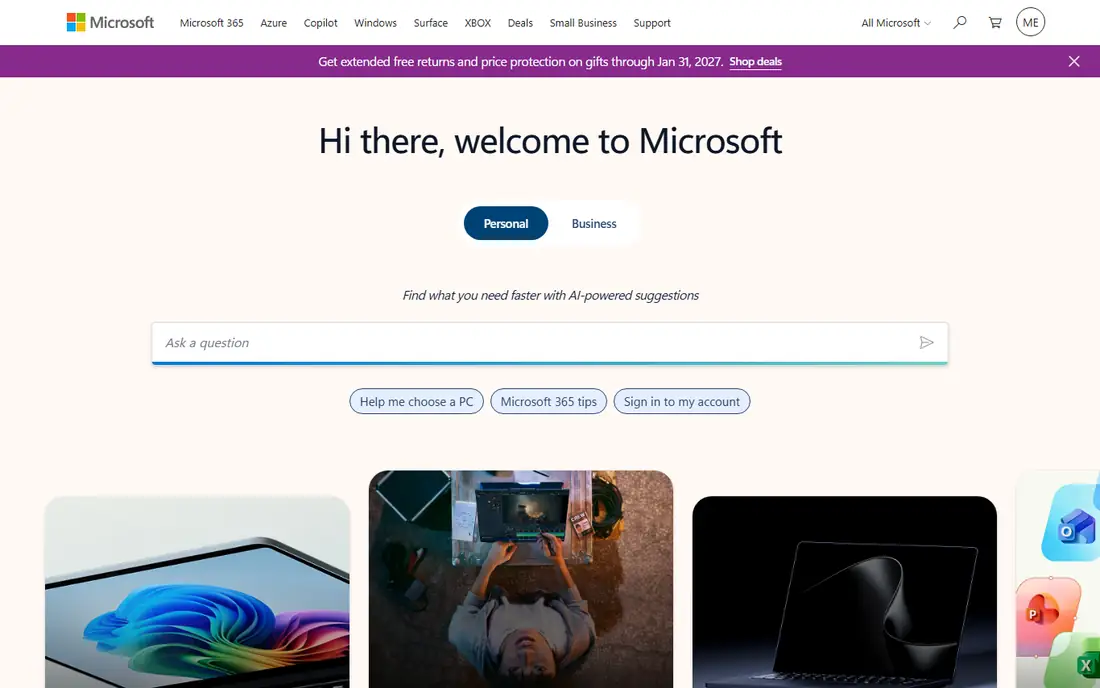 Microsoft Hyper-V homepage